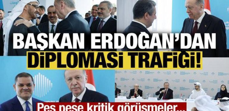 Cumhurbaşkanı Erdoğan’dan Dubai’de ağır diplomasi trafiği!