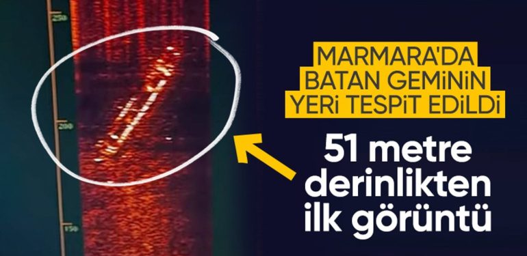 Marmara’da batan gemi denizin 51 metre altında bulundu