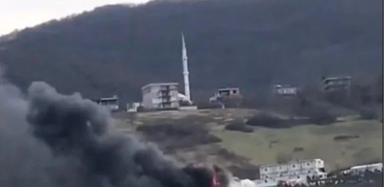 Samsun Kent Hastanesi Şantiyesinde Yangın Çıktı